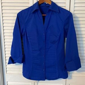 ZAC & RACHEL Royal blue blouse button down shirt, size M